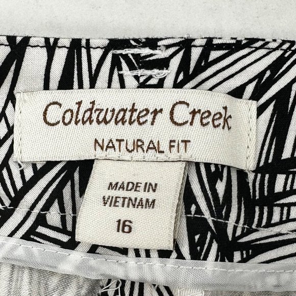 Coldwater Creek Women's Size 16 Pant Ankle Leg Tropical Black New With Tags - Picture 4 of 15